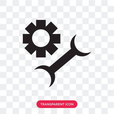 Saydam arka plan üzerinde Araçlar logo izole araçlar vektör simgesi