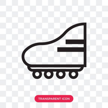 Ayakkabı tekerlekler şeffaf arka plan üzerinde sho izole simge vektör