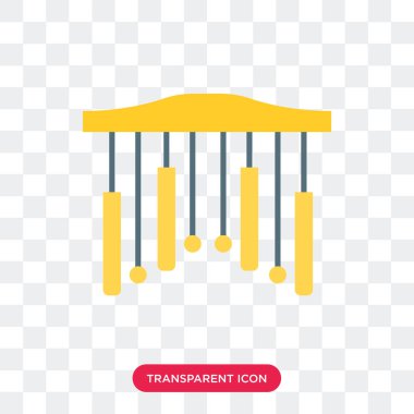 Çanları şeffaf arka plan üzerinde Chimes lo izole simge vektör