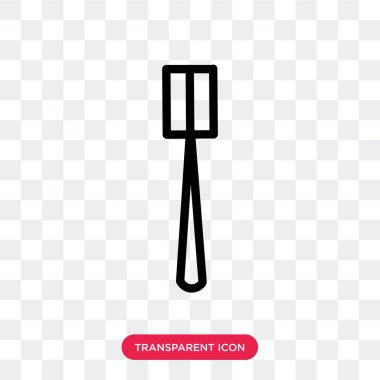 Saydam arka plan üzerinde fırça logo izole fırça vektör simgesi