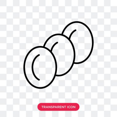 Saydam arka plan üzerinde yumurta logo tasarımı izole yumurta vektör simgesi