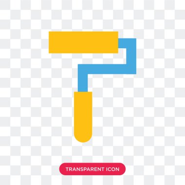 Saydam arka plan üzerinde Pai izole boya silindiri vektör simgesi