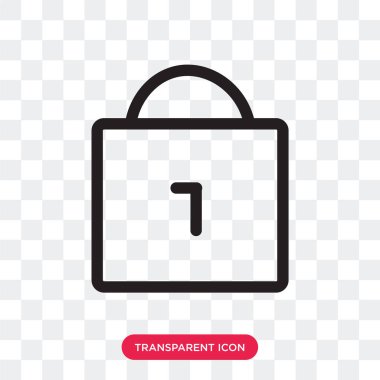 Saydam arka plan üzerinde izole kilitli vektör simge lo kilitli