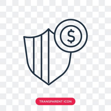 Saydam arka plan üzerinde kalkan logo tasarımı izole kalkan vektör simgesi