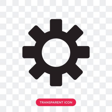 Ayarları şeffaf arka plan üzerinde izole simge vektör ayar