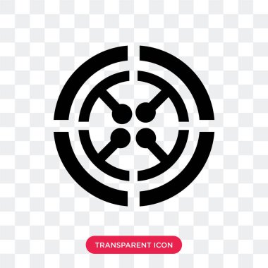 Saydam arka plan üzerinde Radar logo izole radar vektör simgesi