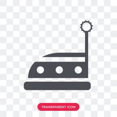 Saydam arka plan üzerinde Bumpe izole çarpışan araba vektör simgesi