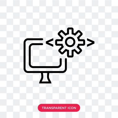 Saydam arka plan üzerinde izole vektör simge kodlama lo kodlama