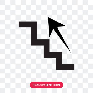 Saydam arka plan üzerinde merdiven lo izole merdiven vektör simgesi