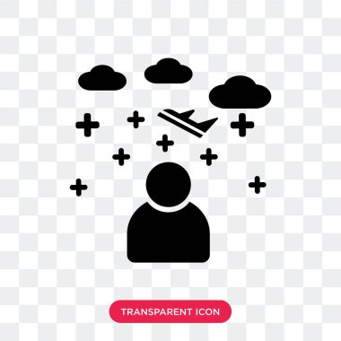 Saydam arka plan üzerinde Stewa izole hostes vektör simgesi