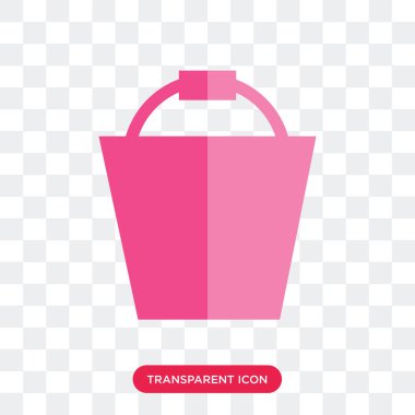 Saydam arka plan üzerinde kova lo izole kova vektör simgesi