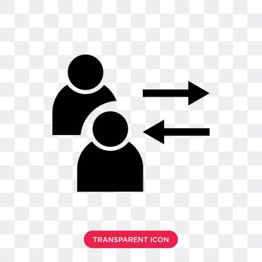 Saydam arka plan üzerinde Con izole görüşme vektör simgesi