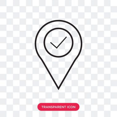 saydam arka plan üzerinde loc izole konum PIN vektör simgesi