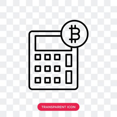 Saydam arka plan üzerinde hesap makinesi logo tasarımı izole hesap makinesi vektör simgesi