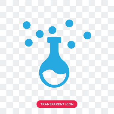 Şeffaf backgrou izole kimya donatım vektör simgesi