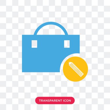 Saydam arka plan üzerinde Portfo izole portföy vektör simgesi