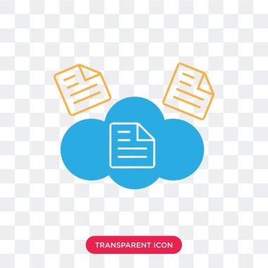 Vektör simgesi üzerinde şeffaf arka plan izole bulut, 
