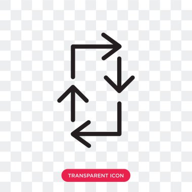 Saydam arka plan üzerinde yenileme izole vektör simge Yenile 