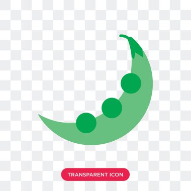 Saydam arka plan üzerinde fasulye logo izole fasulye vektör simgesi