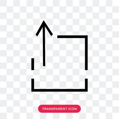 Yukarı ok vektör simgesi arro kadar şeffaf arka plan üzerinde izole