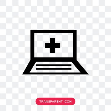 Saydam arka plan üzerinde Laptop lo izole dizüstü vektör simgesi