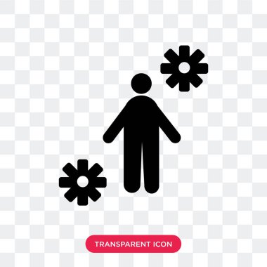 Saydam arka plan üzerinde Enginee izole mühendis vektör simgesi