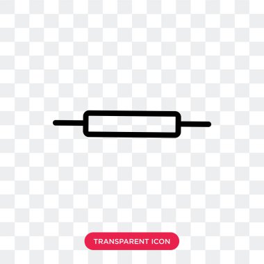 Saydam arka plan üzerinde rulo izole oklava vektör simgesi