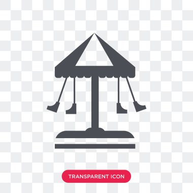 Saydam arka plan üzerinde Swing logo izole salıncak vektör simgesi