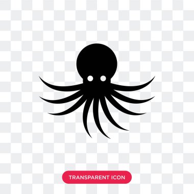 Saydam arka plan üzerinde Kraken lo izole kraken vektör simgesi