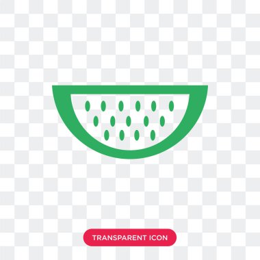 Saydam arka plan üzerinde su izole karpuz vektör simgesi