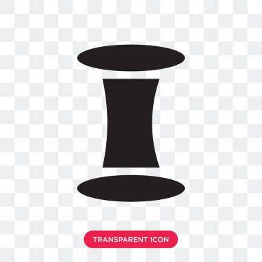 Saydam arka plan üzerinde Thr izole iş parçacığı biriktirme vektör simgesi