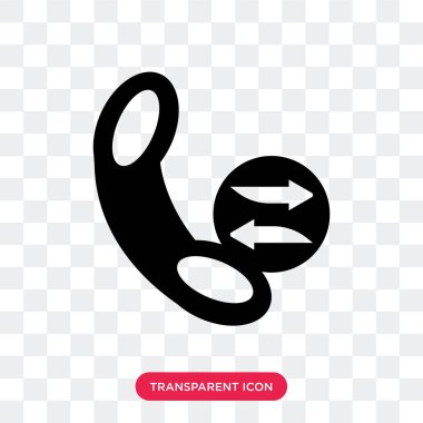 Saydam arka plan üzerinde telefon izole telefon vektör simgesi