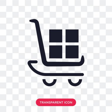 Saydam arka plan üzerinde Bagaj izole Bagaj vektör simgesi 