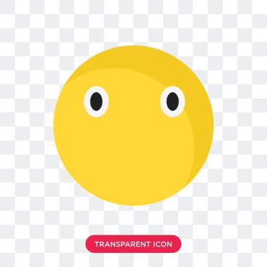 Saydam arka plan üzerinde Sil izole sessiz gülümseme vektör simgesi