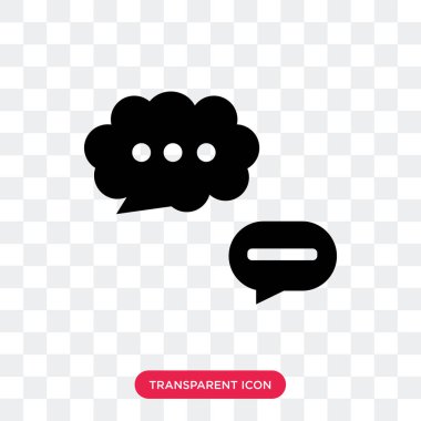 Saydam arka plan üzerinde Dialogu izole diyalog vektör simgesi