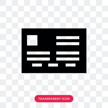 Saydam arka plan üzerinde CIT araba izole CIT kartı vektör simgesi