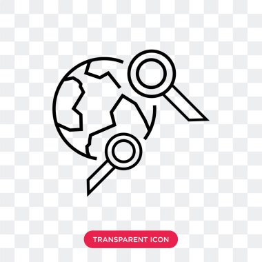 Saydam arka plan üzerinde arama lo izole arama vektör simgesi