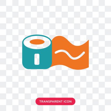 Saydam arka plan üzerinde Toi izole tuvalet kağıdı vektör simgesi