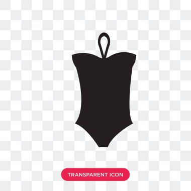 Saydam arka plan üzerinde Bikini lo izole Bikini vektör simgesi