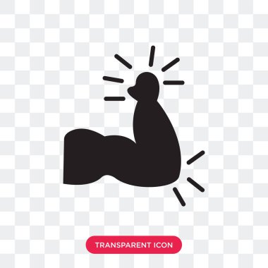 Saydam arka plan üzerinde kas lo izole kas vektör simgesi