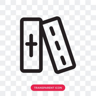 Saydam arka plan üzerinde İncil logo izole İncil vektör simgesi