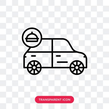 Saydam arka plan üzerinde taksi logo tasarımı izole taksi vektör simgesi