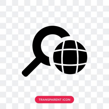 Saydam arka plan üzerinde arama lo izole arama vektör simgesi