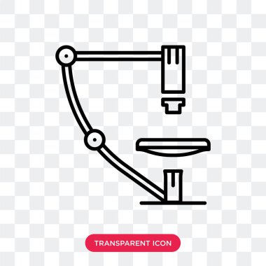 Saydam arka plan üzerinde mikroskop logo tasarımı izole mikroskop vektör simgesi