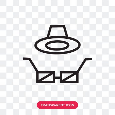 Şeffaf arka plan, şapkası logo des izole şapka vektör simgesi