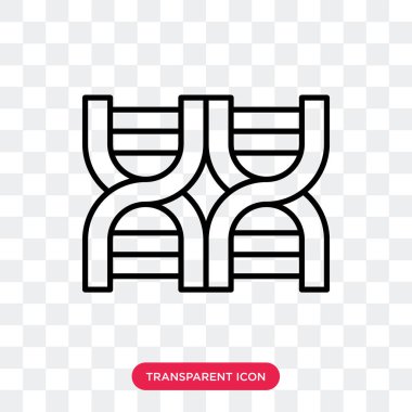 Saydam arka plan üzerinde Dna yapısı logo tasarımı izole Dna yapısı vektör simgesi