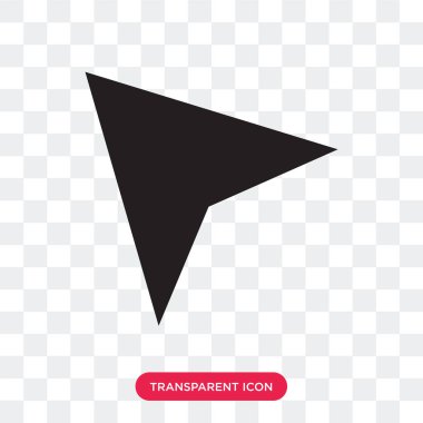 Saydam arka plan üzerinde Mo izole fare işaretçisini vektör simgesi