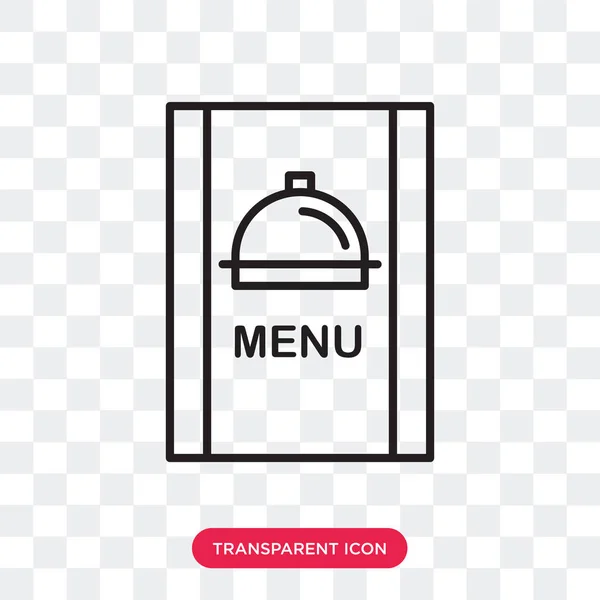 Icona vettoriale del menu isolata su sfondo trasparente, disegno del logo del menu — Vettoriale Stock