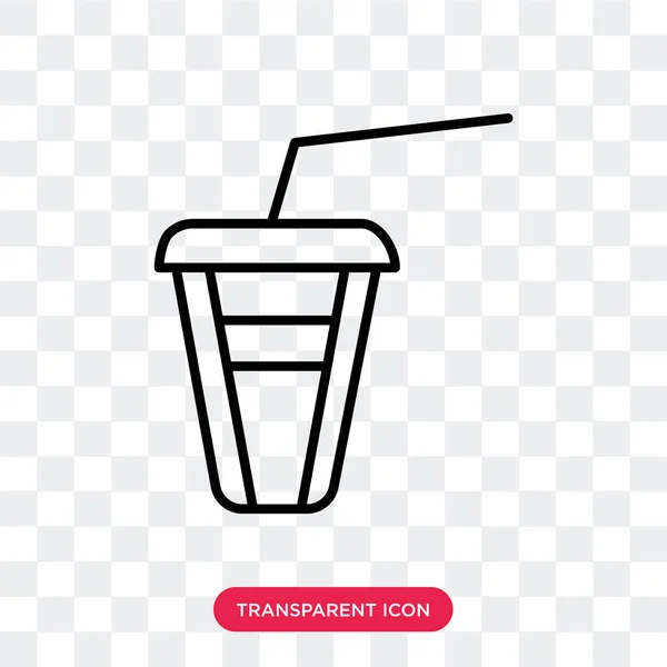 Cup vector icon isolated on transparent background, Cup logo design — Stock Vector