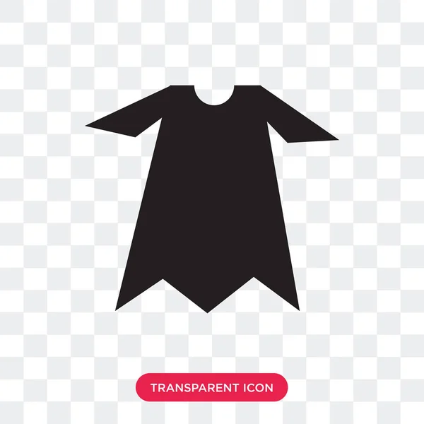 Vestido largo icono vectorial aislado sobre fondo transparente, Largo — Vector de stock